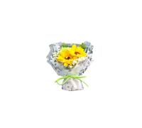 Mini ramo de flores para rejillas de ventilación de aire acondicionado de coche, jabón simulado, rosas