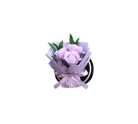 Mini ramo de flores para rejillas de ventilación de aire acondicionado de coche, jabón simulado, rosas
