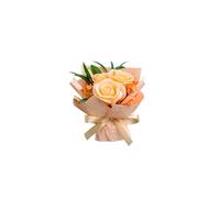 Mini ramo de flores para rejillas de ventilación de aire acondicionado de coche, jabón simulado, rosas