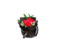 Mini ramo de flores para rejillas de ventilación de aire acondicionado de coche, jabón simulado, rosas