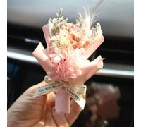 Mini ramo de flores secas para clips de ventilación de coche, decoración de perfume, ambientadores de coche, accesorios interiores para decoración de coche