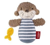 Mini-Rassel Otter - Mini-Greifling zum Rasseln, Fühlen, Spielen mit kuschelweichem Stoff-Tier - ein treuer Begleiter für Babys und Kleinkinder ab 0+ Monaten
