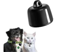 Mini rastreador de perros y gatos, mini rastreador para mascotas iOS y Android, collar inteligente de seguimiento de ubicación, funciona en todo el mundo con cualquier collar, sin otras tarifas (negro