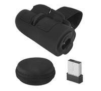 Mini ratón inalámbrico de anillo para dedo 2.4G ergonómico, portátil, óptico, para viajes (negro)