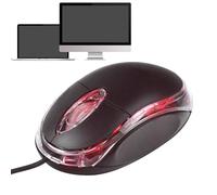 Mini ratón óptico con cable - ABS 9,5x5x3,6cm | Ratón de juego con cable ergonómico y cómodo | Mecánica de alta precisión 1000DPI para programación de computadoras portátiles de escritorio