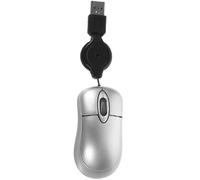 Mini Ratón Óptico Con Cable Retráctil Para
