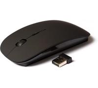 Mini ratón óptico inalámbrico - Conexión mediante receptor USB, 2,4 GHz, Compatible con Windows XP/ Vista/ 10/ 7/ Macintosh/ OS - Color Negro