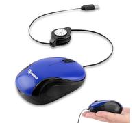 Mini ratón óptico portátil de viaje silencioso con cable retráctil tipo C, Plug & Play, para manos de los niños, para ordenador portátil, MacBook, tableta, smartphone, regalo para niños, niñas
