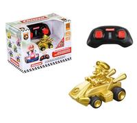 Carrera RC Mario Kart Mini RC Mario - Oro, para niños y adultos, niños y niñas, licencia original única, diversión de conducción instantánea con listo para correr, auténtica experiencia de Mario Kart,