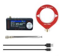 Mini receptor portátil de banda completa con controlador ESP32-S3 y chip SI4732, capacidad digital AM FM HF SW VHF USB LSB SSB, 1.9 pulgadas IPS (rojo)