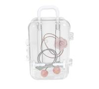 Mini recuerdo de fiesta de equipaje | de dulces en miniatura transparente - de embalaje de viaje para cumpleaños, bodas, aniversario, decoración del hogar antiguo, de dulces tipo maleta