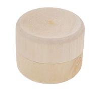 Mini redondo de madera de pino anillo joyería baratija caja de jabón contenedor de almacenamiento caso práctico y popular. Atractivo