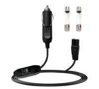 Mini Refrigerador Cargador de Coche 12V DC Cable de Alimentación, 3 Metros | con Interruptor, Extensión con 2 Fusibles, compatible con Mobicool Coolbox, compatible con SAST KEMIN ICECO