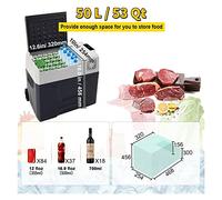 Mini refrigerador for coche de 30L, 40L, 50L, nevera pequeña, congelador, compresor portátil, enfriador de 12V/24V for conducir, Camping, Picnic Para bricolaje(53Qt 50L)