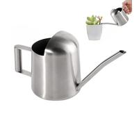 Mini regadera de 300 ml para niños, regadera pequeña de Acero Inoxidable con Pico Largo, bonsái de Estilo Simple para Plantas de Interior y Exterior, Plateado, pequeño