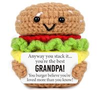 Mini regalo para el día del padre para abuelo, lindo ganchillo hecho a mano para abuelo, divertido regalo del día del padre para papá, nuevo abuelo o regalo único de cumpleaños para el día del padre