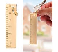 Mini regla de latón, regla de latón 6cm regla de latón colgantes de regla de latón prácticos duraderos para útiles escolares de oficinaDurabilidad