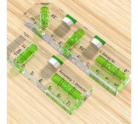 Mini regla de nivel de acrílico con imán para medición de precisión en ángulos horizontales, verticales y de 45°, burbuja duradera y transparente para uso doméstico (75 x 25 x 15 mm)