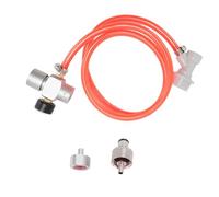 Mini regulador de barril, regulador de presión de CO2 de acero inoxidable con manguera roja para viajes caseros