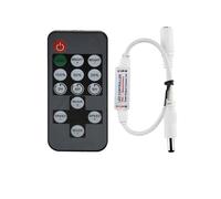 Mini regulador de intensidad de luz LED de un solo color, CC 5 V, 12 V, 24 V, 6 A, 1 canal, con temporizador de 14 teclas y control remoto.