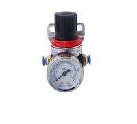 Mini regulador de presión de aire AR2000 G1/4, válvula reductora neumática ajustable con manómetro for compresor AR1500 BR3000 BR4000, 10 bar(AR2000-6MM)