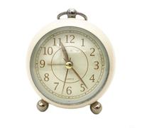 Mini reloj despertador con pantalla digital y luz nocturna silenciosa, estilo vintage para escritorio, dormitorio, escuela, decoración de oficina (A)