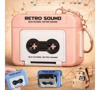 Mini reproductor de casete, cinta de llavero de sonido micro retro, reproductor de microcasete, grabadora de cinta vintage, llavero de regalo para parejas, mini grabable, música de auriculares de