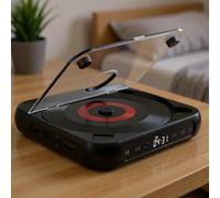 Mini Reproductor de CD portátil con Interfaz de Audio de 3.5 mm, Incluye Auriculares con Cable, Compatible con CD/CD-R/CD-RW/MP3/WMA, Compacto y Ligero, Ideal para Viajes, casa y Coche