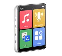 Mini reproductor de MP3 port?til con Bluetooth, pantalla t?ctil peque?a, reproductor de m?sica deportivo, tarjeta de 32 GB incorporada, color blanco
