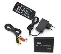 Mini Reproductor Multimedia Full HD, 110-240V 1080P HDMI Media Video Player Box - MKV/RM- Unidades USB HDD y Tarjetas SD, etc., con Control Remoto(yo)