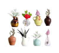 Mini Resin Vase Nevet Magnets de 8 - Lindos imanes de Mini jarrones Decoración de macetas para refrigerador, gabinetes de Cocina, lavavajillas, Accesorios para el hogar (sin Flores Incluidas)