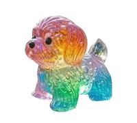 Mini resina Dogs - Rainbow Gradient Resin Modern Art,Cute Animal Figurines Desk Decor,for Indoor Outdoor Table Desk Garden Bedroom Office Yard Lawn Shelf Christmas Birthday Easter