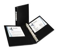 Mini resistente cartón W/Ronda Anillos, 5 - 1/2 x 8 - 1/2 ", 1 Capacidad, Negro, se vende como 1 cada, 20 unidades, total de 20 cada