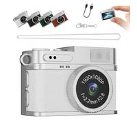 Mini Retro Digital Camera,Digital Camera, S150 Mini Digitals Cameras, S150 Keychain Cameras, 0.96 Inch Colour Screen, Portable and Easy File Transfer, Pendant Decorations (White,128G)