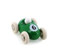 Mini Roadster Verde N°6 Imitación Tráfico Coche de Madera Niños 2+