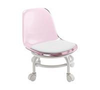 Mini rodillo giratorio rosa con respaldo móvil para rotación de 360° y baja resistencia a la rodadura, ideal para limpieza del hogar y flexiones