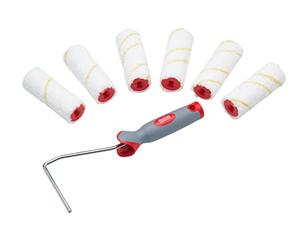 Mini rodillos de microfibra de pelo corto ProDec Advance 7 piezas de 4 pulgadas para un acabado liso con emulsión, brillo, satinado, barniz, tinte de madera en paredes interiores, techos,