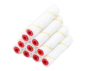 Mini rodillos de pintura de microfibra de pelo corto ProDec Advance de 10 paquetes de 4 pulgadas para un acabado liso con emulsión, brillo, satinado, barniz, tinte de madera en paredes, techos
