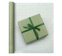 Mini rollo de papel de regalo verde salvia, papel de regalo de cumpleaños, color sólido, papel de manualidades con línea de corte para boda, aniversario, fiesta, suministros de embalaje de regalos, 17