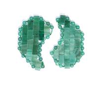 Mini Rose Quartz Eye Mask Natural Jade Cool Eye Mask For Facials Puffy Eyes Dry Eyes,Moon Green 2pcs