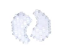 Mini Rose Quartz Eye Mask Natural Jade Cool Eye Mask For Facials Puffy Eyes Dry Eyes,Moon White 2pcs