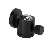 Mini rótula de aleación de aluminio para cámaras, rótula giratoria compacta de metal de alta calidad con adaptador universal para trípode,