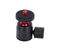 Mini Rótula de Bola para Trípode con Tornillo de 1/4 de Pulgada Y Adaptador de Montaje de Zapata para Cámara DSLR, Anillo de Luz, Rótula de Bola para Trípode Y Monopié, Accesorios para (Bola roja)