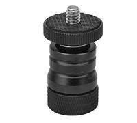 Mini Rótula de Bola, Rótula Placa de Liberación Rápida, Adaptador de Montaje de Cámara con Cabezal de Trípode Portátil con Tornillo 1/4", para Videocámara con Cámara Monitor (Black)