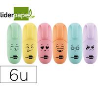Mini Rotulador Fluorescente 6 Unidades Colores Pastel Surtidos