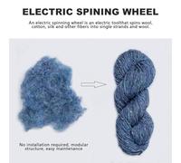 Mini rueca eléctrica doméstica, bobinadora eléctrica, rueca lana - Conmutación avance/retroceso + Velocidad máxima 800 RPM + Capacidad 120 g, for torcer fibra de lana, 3 carretes(Black)