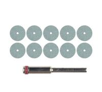 Mini rueda abrasiva en forma de T de 10 Uds for herramienta amoladora de aire eléctrica(Green P46,2.35mm shank)