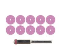 Mini rueda abrasiva en forma de T de 10 Uds for herramienta amoladora de aire eléctrica(Pink P120,2.35mm shank)