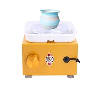 Mini Rueda de Cerámica 2000RPM Máquina de Rueda de Cerámica Eléctrica Torno Alfarero eléctrico con Placas de 10 cm para Tiendas de Bricolaje de Alfarería