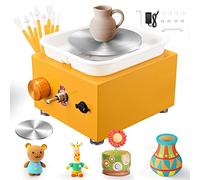Mini Rueda de Cerámica, PaNt 2000RPM Máquina Eléctrica de Cerámica con Lavabo Extraíble de ABS y Plato Giratorio de 6,5/10 cm Máquina para Hacer Cerámica para Niños, Adultos Y Principiantes